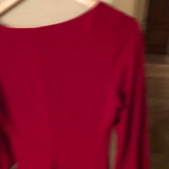 👠Red Midi Dress LRL US 12P - Picture 7 of 14